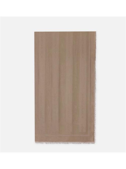 Viscose and modal scarf with jacquard stripes ELISABETTA FRANCHI | SC15F61E2.229